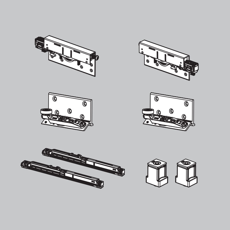К-т DTC TRACK-PRO GT для доп.внутренней 3-й двери 15-30кг (GT32B)