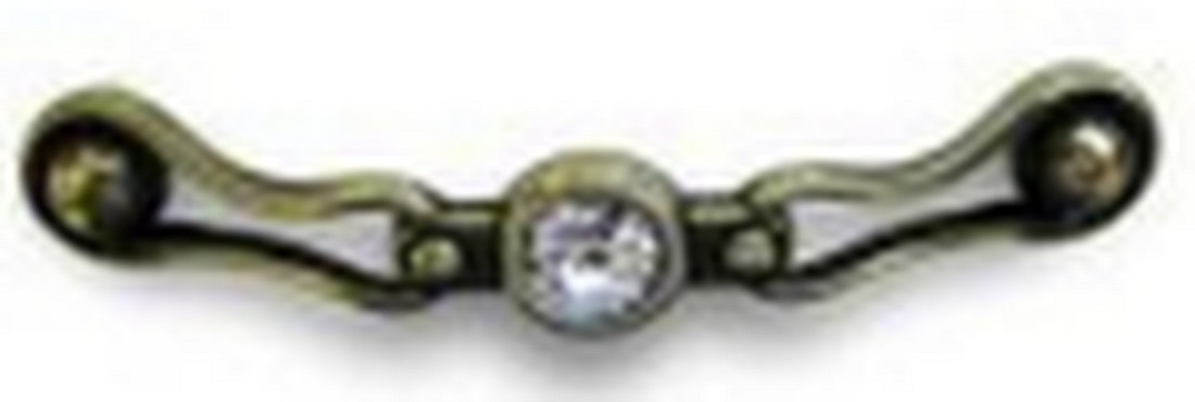 Ручка R6096 AB-128мм бронза/кристалл Ручка R6096 AB-128мм бронза/кристалл