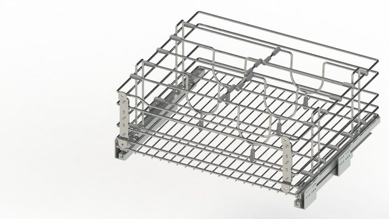 Корзина выкатная ЮММ-DTC для хран. сковородок в нижнюю базу 800 + компл. направ. хром 15.22.05.1.0.1 Корзина выкатная ЮММ-DTC для хран. сковородок в нижнюю базу 800 + компл. направ. хром 15.22.05.1.0.1