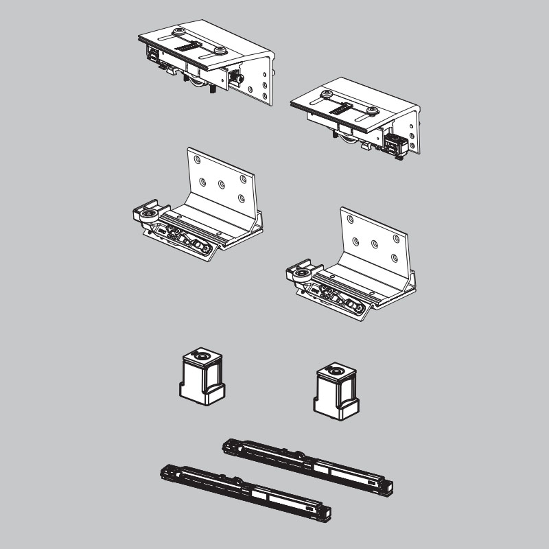 К-т DTC TRACK-PRO GT для 2-х дверей (внеш.+внутр.) 30-50кг (GT1850HC)