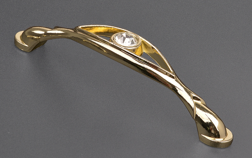 Ручка R6137GP-96мм золото/кристалл