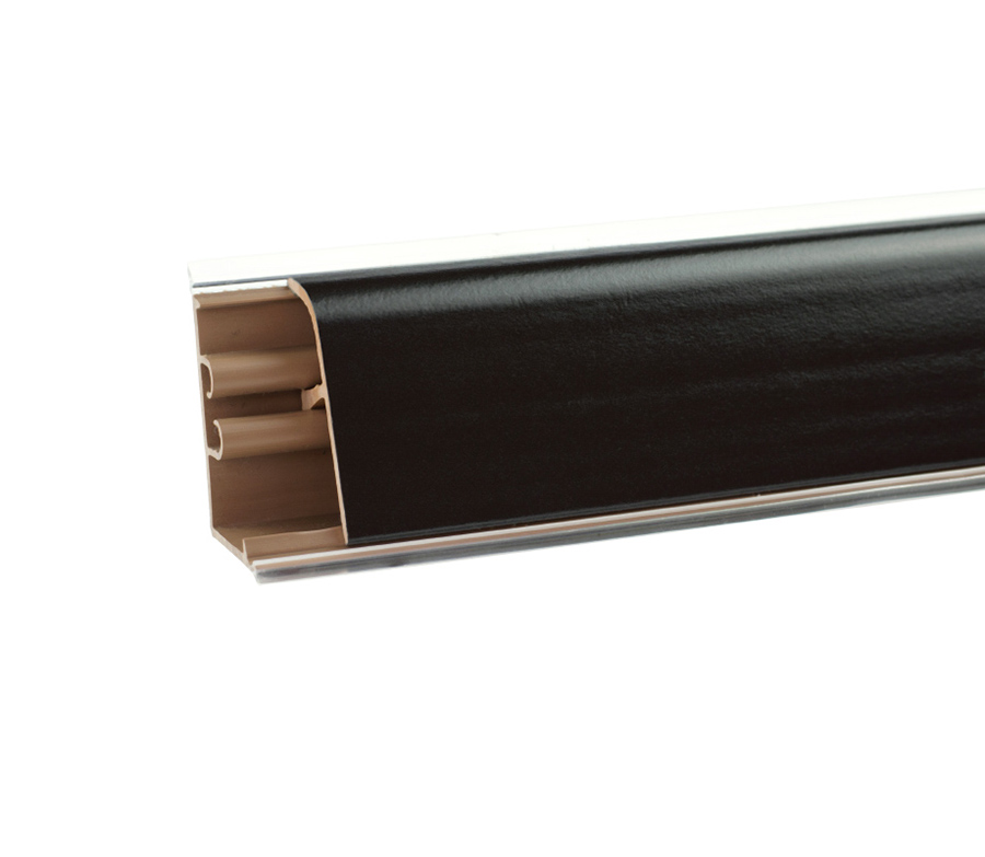 Плинтус LB38 Черный матовый 6051 (ф-ра 459) Korner 4,2м