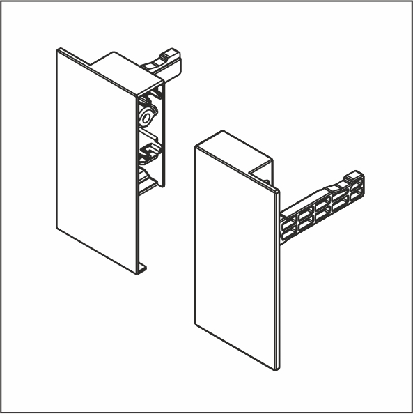 Крепление внутреннего ящика Dragon-Pro,  H=95,  темно-серый  (TB01012X, H11) 