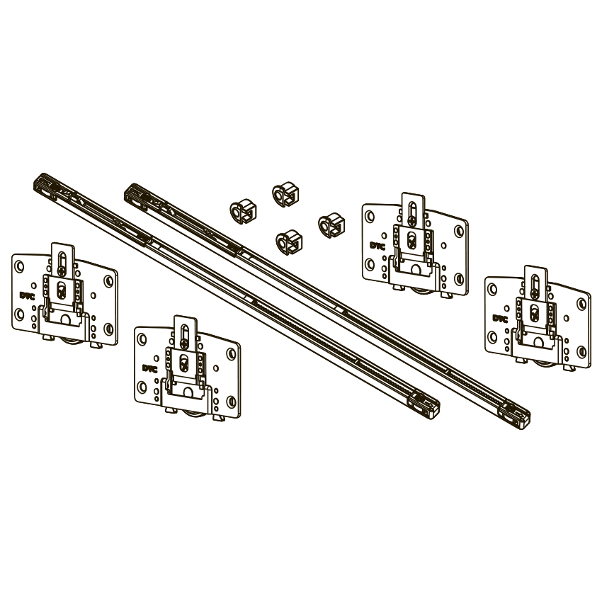 Комплект DTC TRACK-PRO CSS (4 врез.ролика+2 доводчика)  5-15кг (0CSS01A)