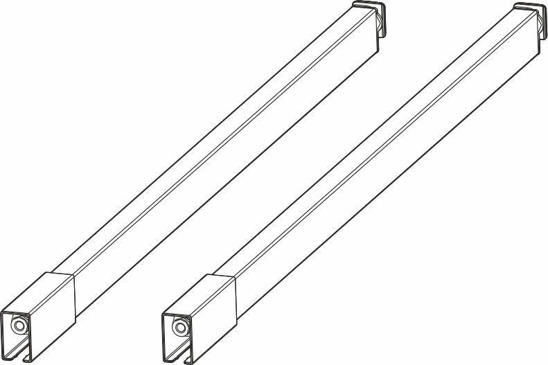 Комплект рейлингов 400мм DTC Dragon Box белый (M0104S400, E01)