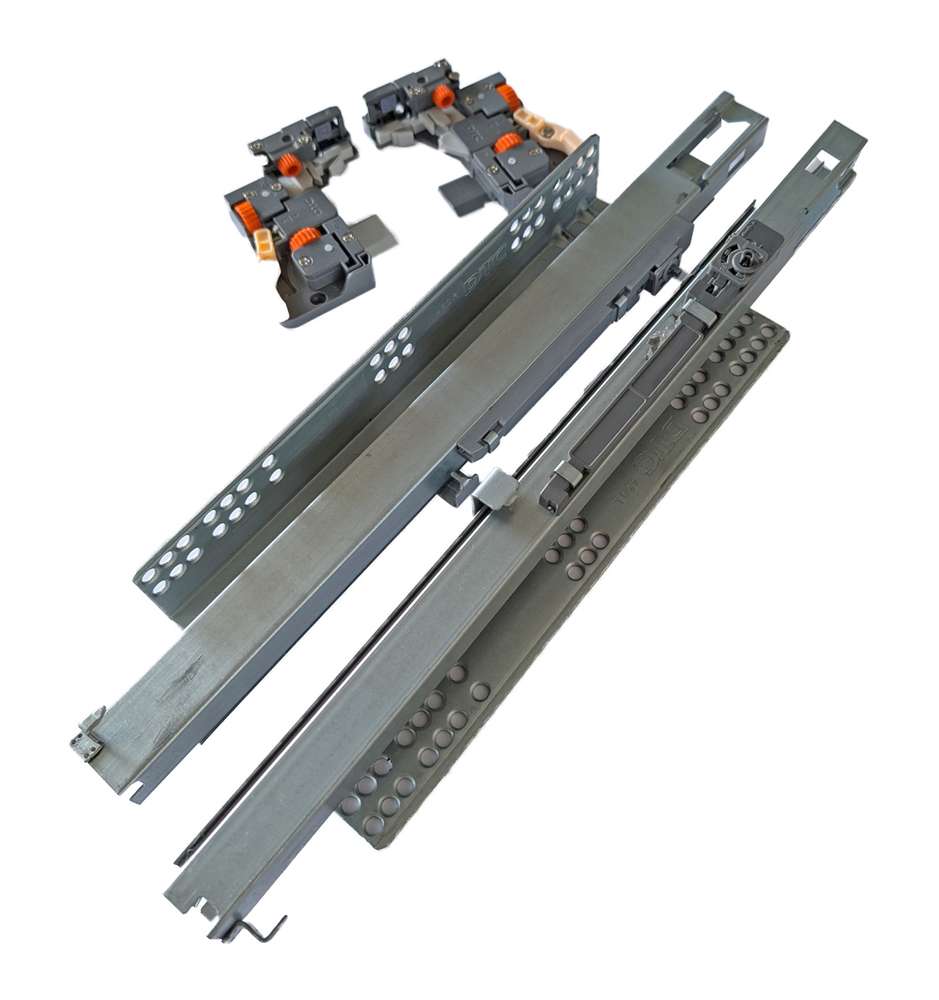 Направляющие 550мм 40кг ПВ скр. монт зам 3D Push с регул.  зазора DTC  (TS10550GX+0TSD02-A) 