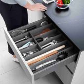 Лоток для столовых приборов DTC L=450 W=356 для ящиков HL/HK/HQ/HT металл, т.серый (HKDCP450A03, E30)