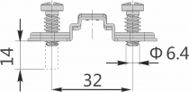 Монтажная планка H=2 DTC PIVOT-PRO Click-On с евровинтами 3D (89T22TQ)