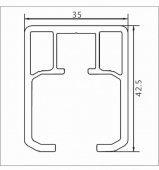 Верхний ходовой профиль DTC TRACK-PRO CF L=6м (CFDGA)
